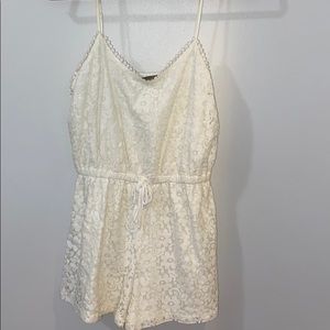 Cream Lace Romper